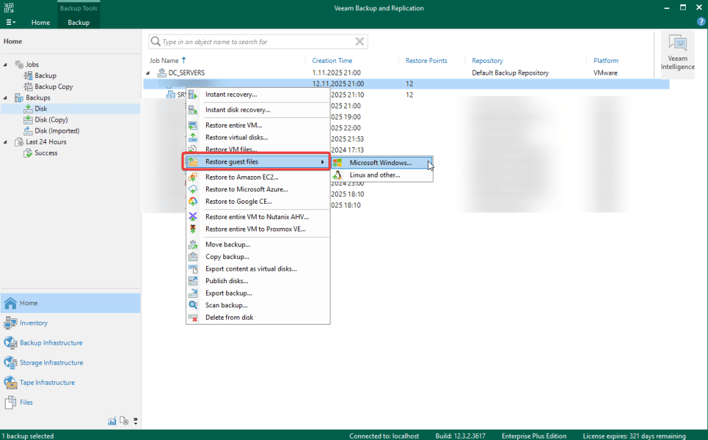 image-9-1024x637 Veeam Backup & Replication ile Silinen Dosyaları Geri Kurtarma Adım Adım Rehber